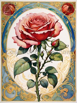 Watercolor Rose 07