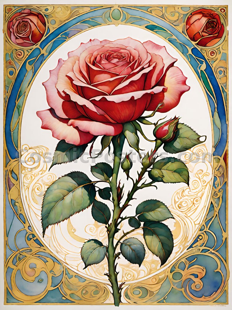 Watercolor Rose 07