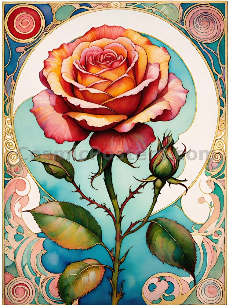 Watercolor Rose 08