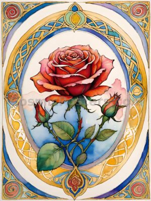 Watercolor Rose 50