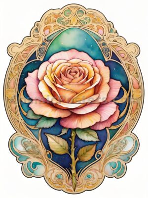 Watercolor Rose 55