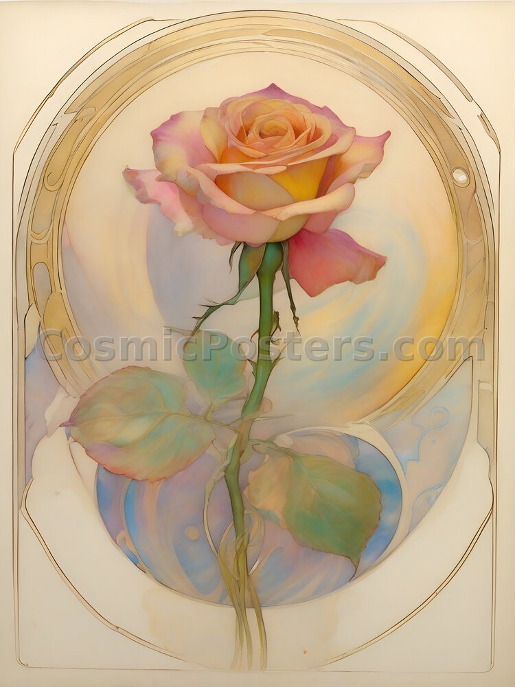 Watercolor Rose 01