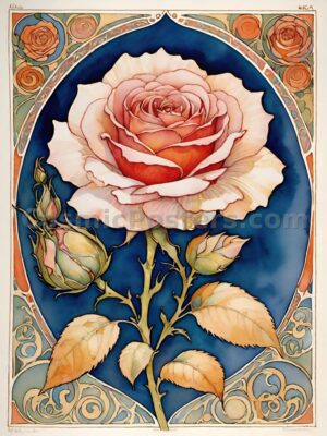 Watercolor Rose 06