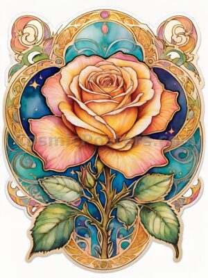 Watercolor Rose 66